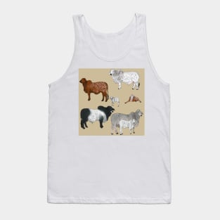 Brahman Cattle Tan Tank Top